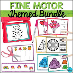 Fine Motor Skills Activities & Task Boxes Tracing, Cutting & Clip Cards Bundle
