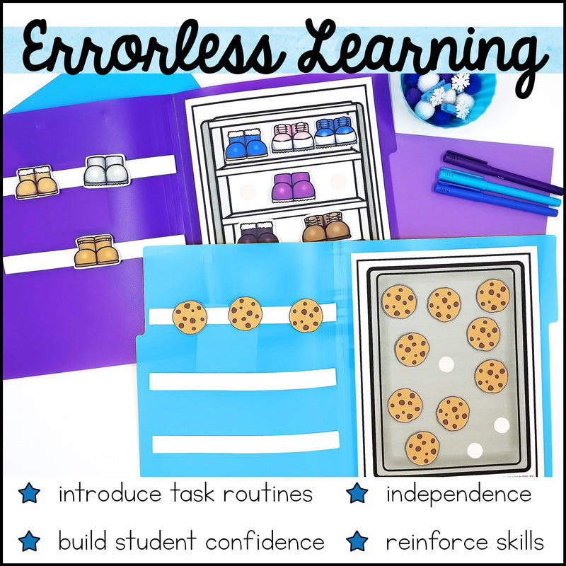 Errorless Winter File Folder Games and Activities – Autism Work Tasks
