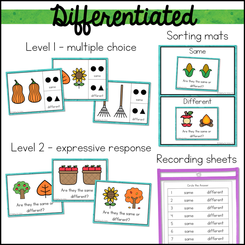 Task Boxes for Special Education: Download a Set of Fun and Free Fall Task  Boxes