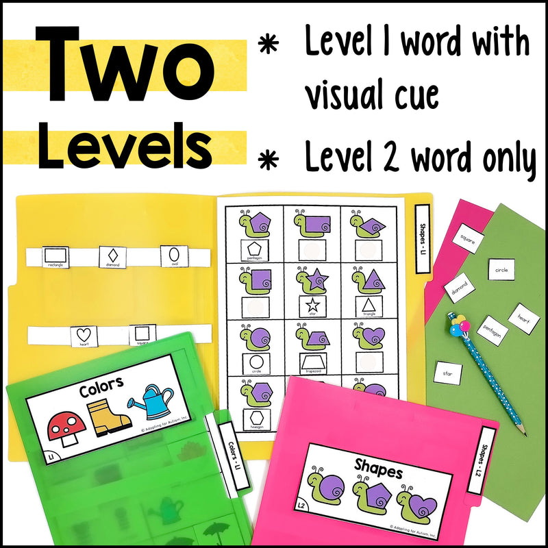 Spring File Folder Games - Basic Concepts – Autism Work Tasks