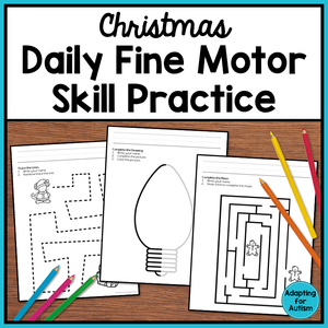 Christmas Fine Motor Worksheets