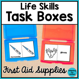 Life Skills Task Boxes - First Aid Vocabulary