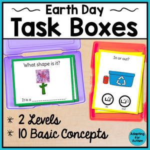 Special Education Task Boxes | Earth Day Basic Concepts