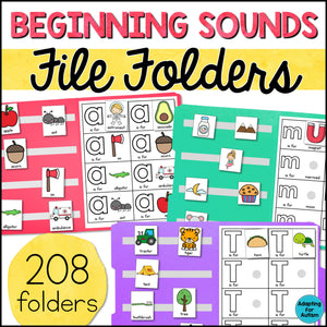 Alphabet File Folder Games Bundle | Beginning Sounds Activities