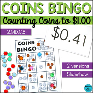 Money BINGO Games: Counting coins up to $1.00