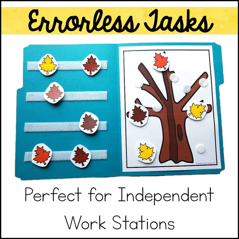 Errorless File Folders - Seasonal BUNDLE – Autism Work Tasks