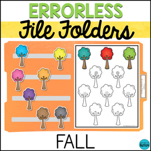 Errorless Fall File Folder Games and Activities