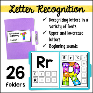 Errorless File Folders - Letter Recognition