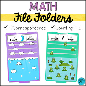 Math File Folder Games | 1:1 Correspondence and Counting