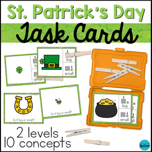 Special Education Task Boxes | St. Patrick's Day Basic Concepts