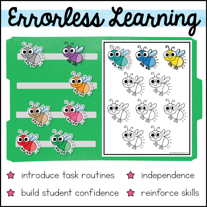 Errorless Summer File Folder Games and Activities – Autism Work Tasks