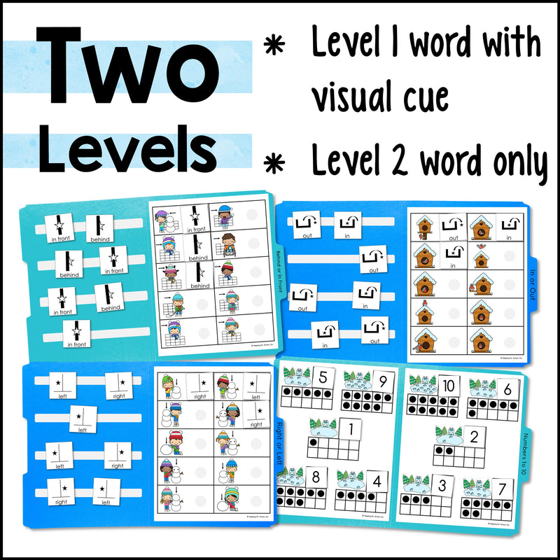 Winter File Folder Games – Basic Concepts – Autism Work Tasks