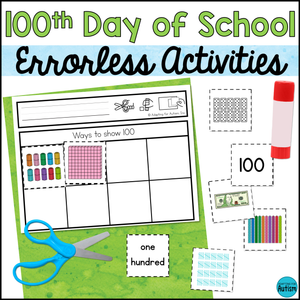 100th Day of School Activities Special Education - Errorless Learning Worksheets