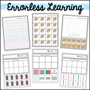 100th Day of School Activities Special Education - Errorless Learning Worksheets