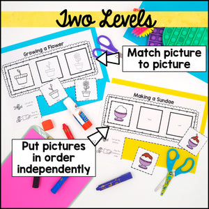 Cut and Paste Sequencing Activities (3 step)