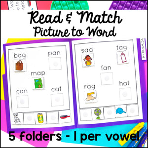 Reading File Folder Games and Activities - CVC Words