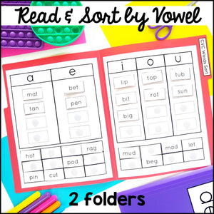 Reading File Folder Games and Activities - CVC Words