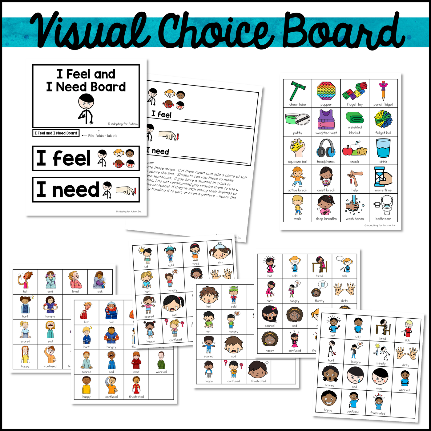 I Feel and I Need Visual Aid File Folder for Special Education and Autism – Autism Work Tasks i-feel-and-i-need-visual-aid-file-folder-for-special-education-and-autism-autism-work-tasks