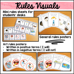Art Visual Supports and Schedules