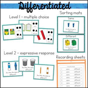 Back to School Special Education Task Boxes | Basic Concepts