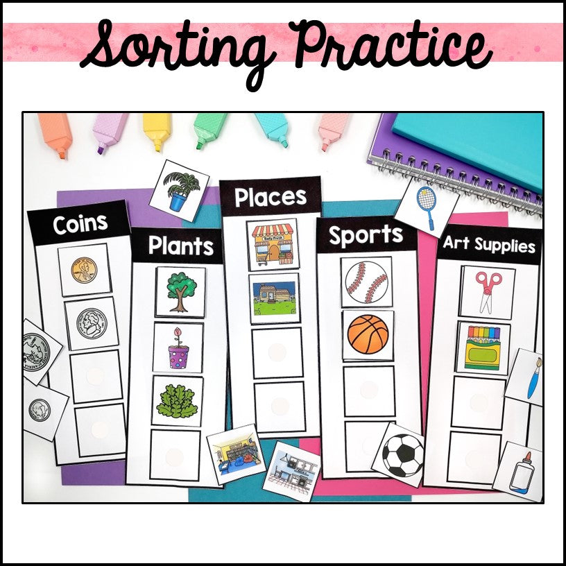 Category Sorting Tasks – Autism Work Tasks