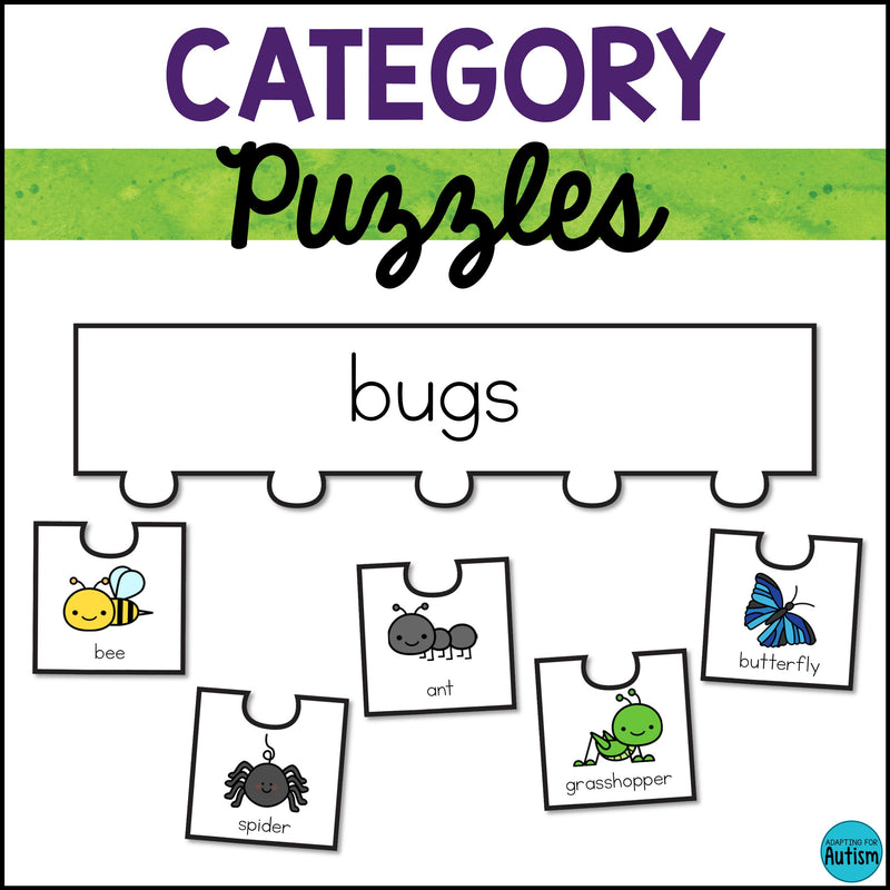 Category Sorting Puzzles Work Task - Classifying Items by Group ...