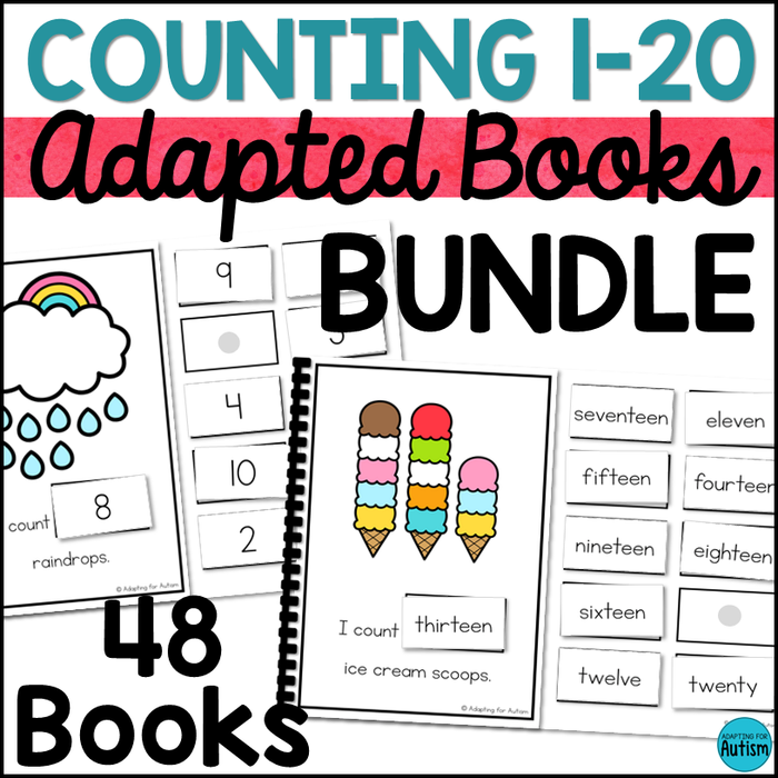 Counting Activities Math Adapted Books BUNDLE - Counting 1-20 Activities