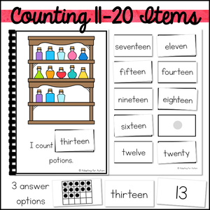 Counting Activities Math Adapted Books BUNDLE - Counting 1-20 Activities