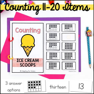 Counting Activities Math Adapted Books | Count 1-20