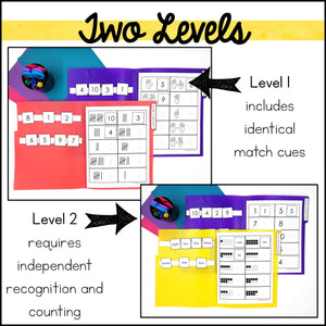 Number Recognition and Counting File Folder Games