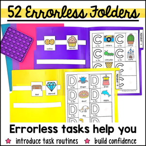 Beginning Sounds File Folder Games - Errorless Matching Activities