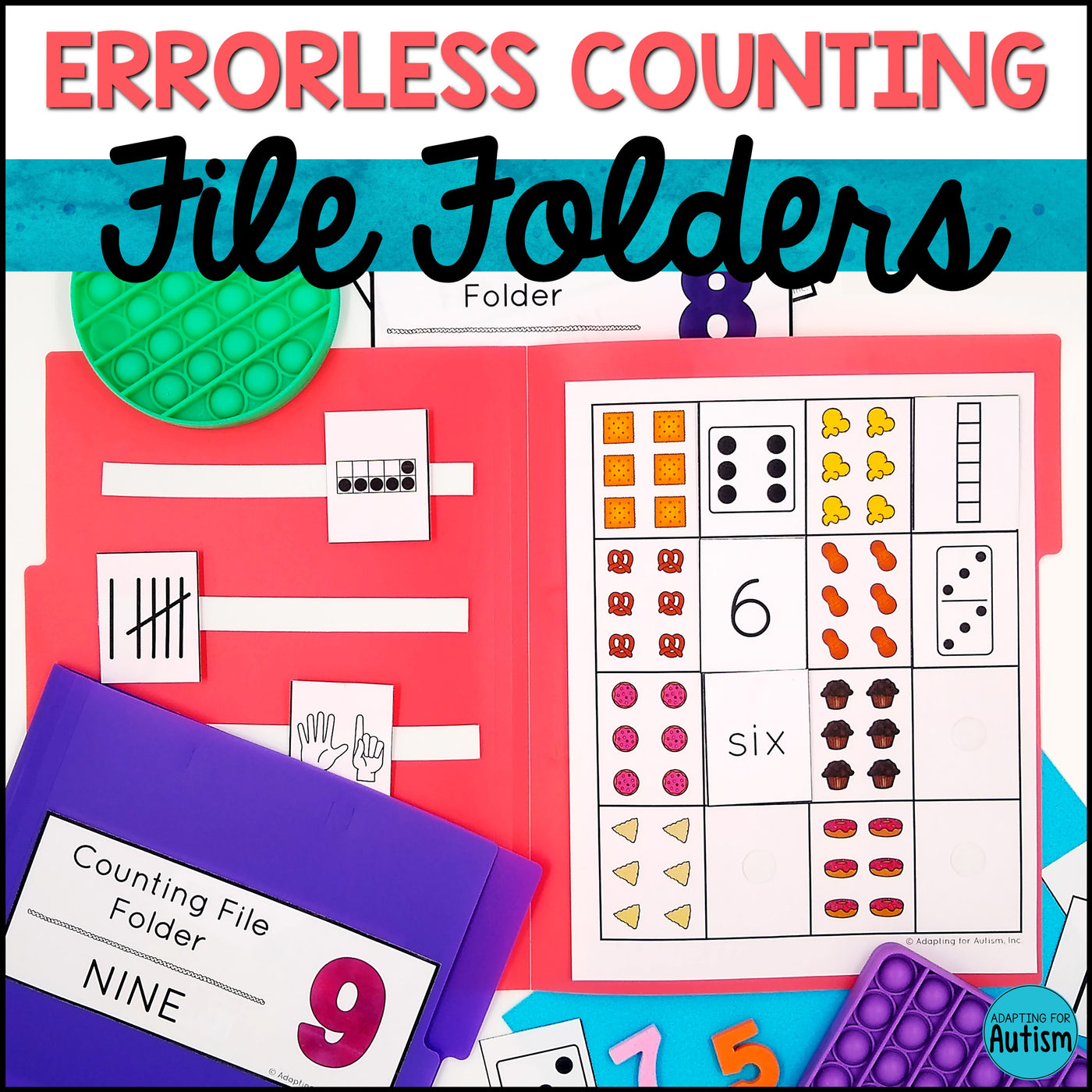 Numbers File Folder Game Errorless File Folder Games | Numbers and Counting 1-10 – Autism Work Tasks