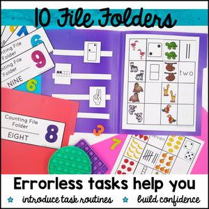 Errorless File Folder Games | Numbers and Counting 1-10