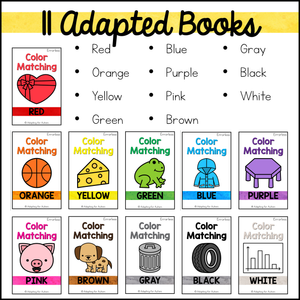 Errorless Learning Color Matching Adapted Books