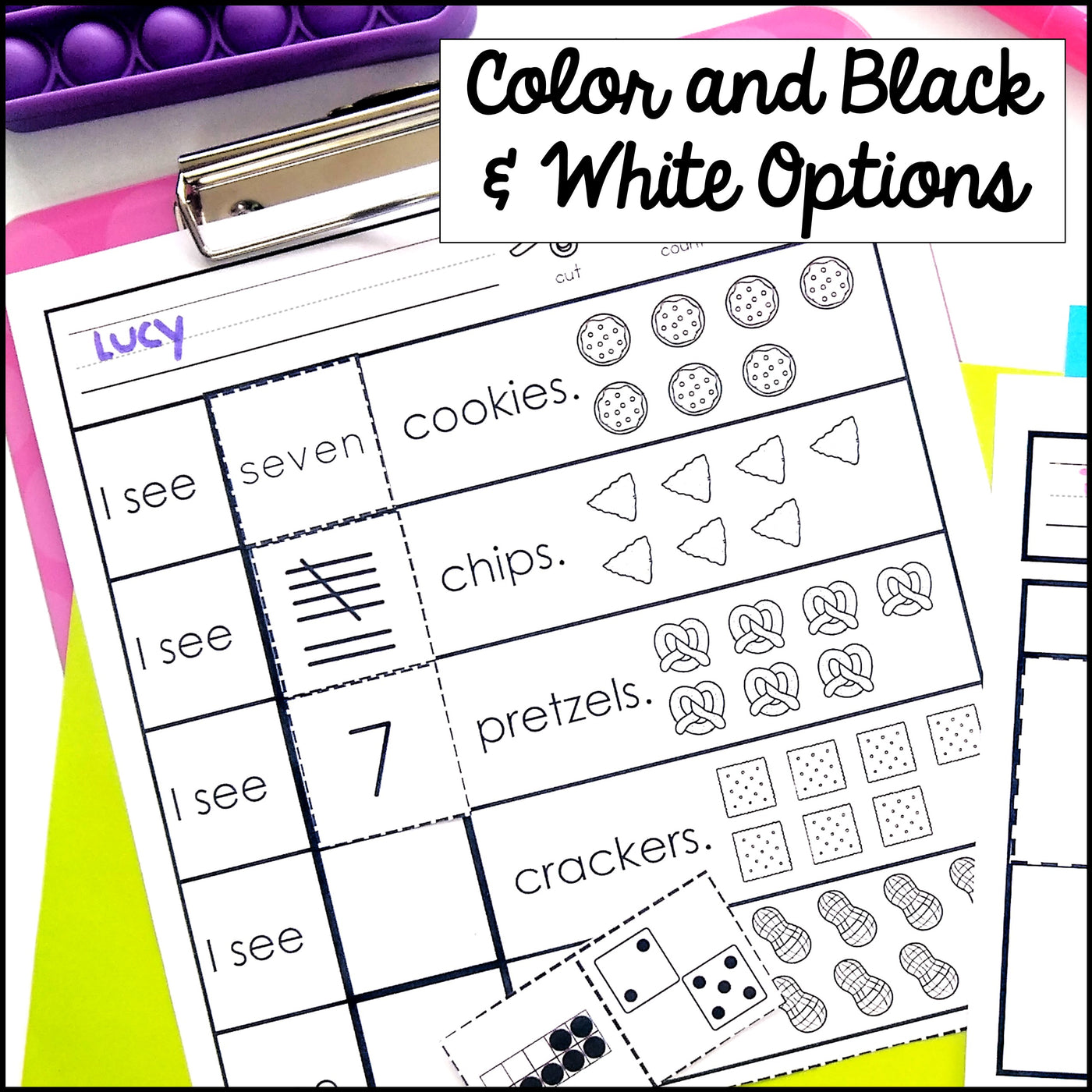 Math Errorless Task Errorless Learning Cut and Paste Math Activities | Counting 1-10 ...