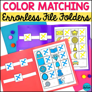 Errorless Learning File Folder Games | Color Matching