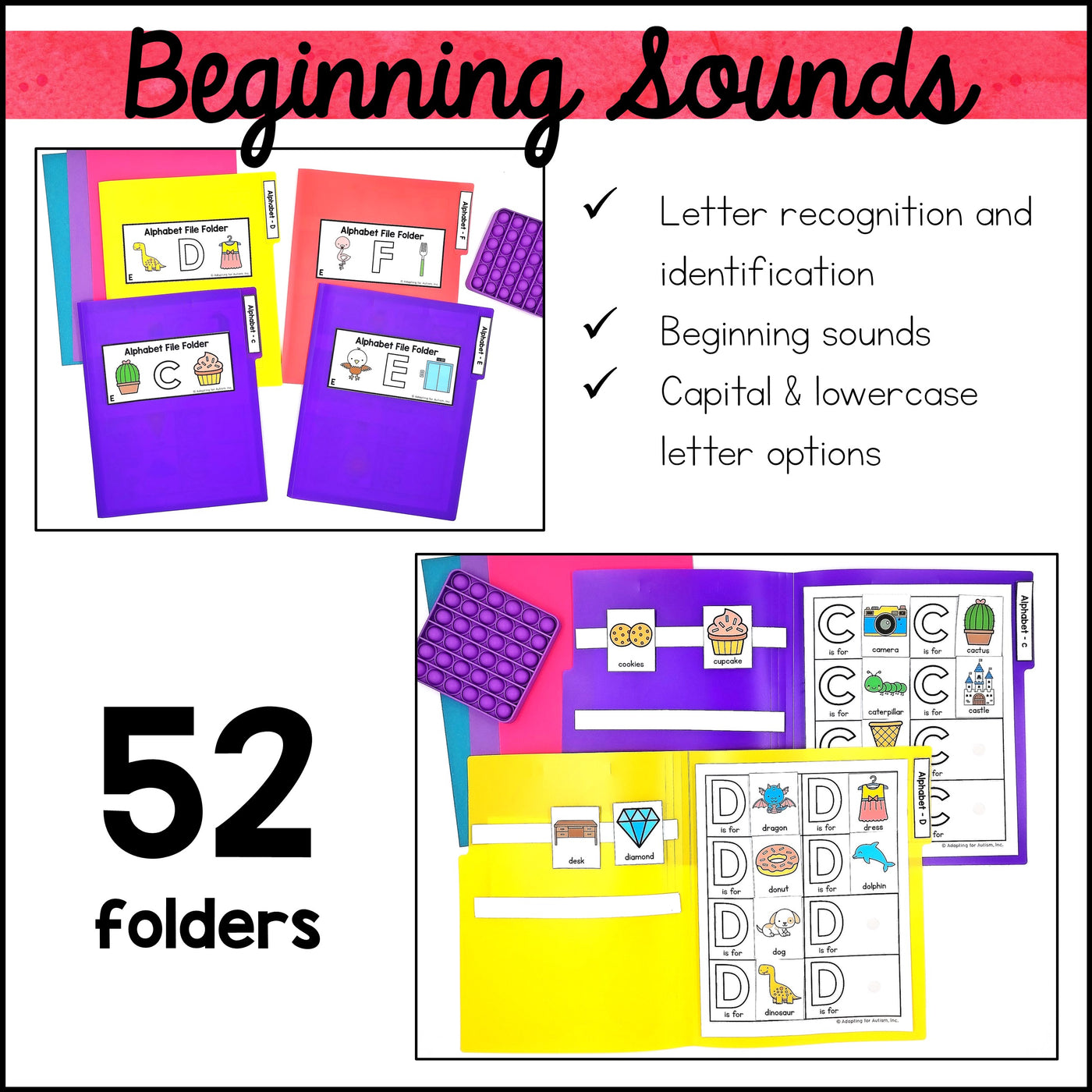 Errorless Matching File Folders BUNDLE – Autism Work Tasks