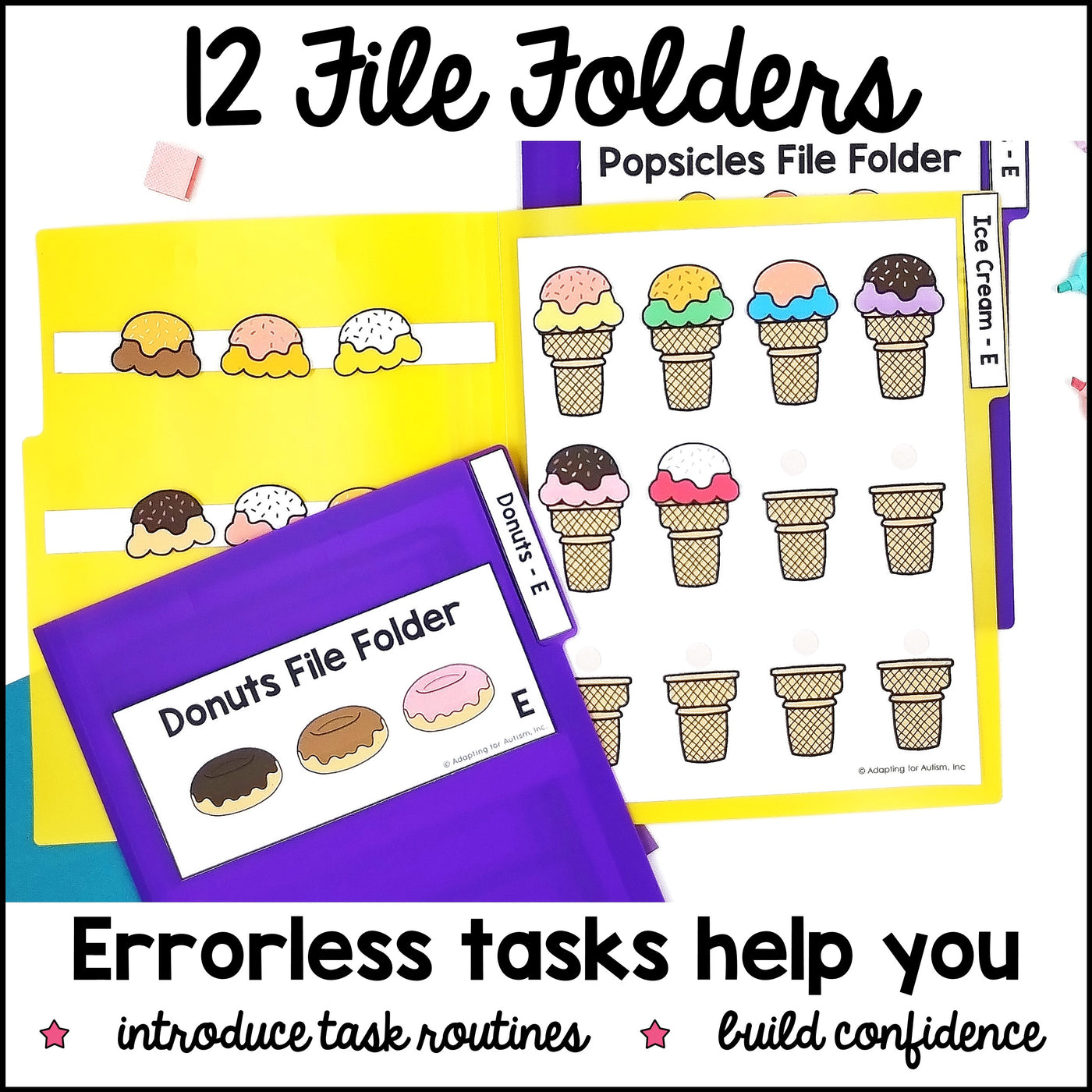 Errorless Matching File Folder Games and Activities – Autism Work Tasks
