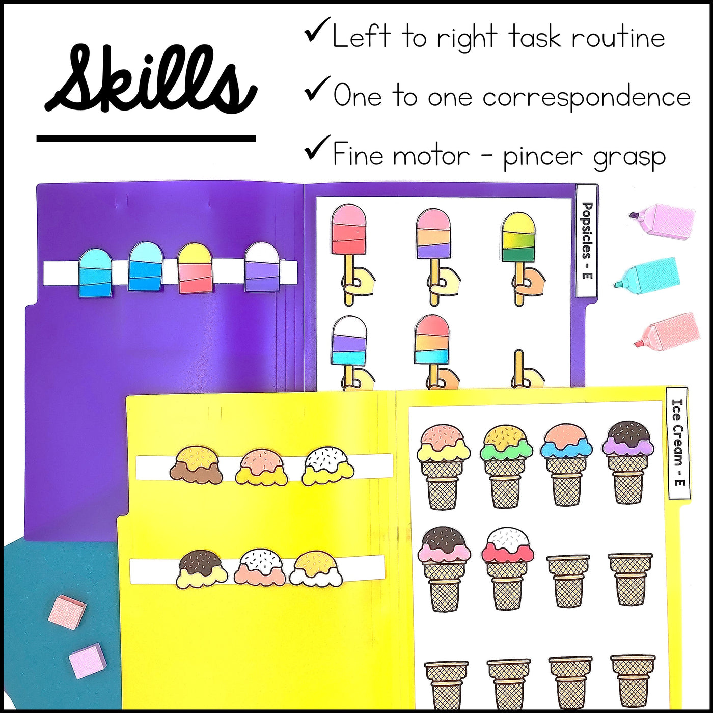 Errorless Matching File Folder Games and Activities – Autism Work Tasks