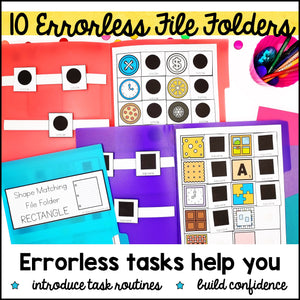 Errorless Shape Matching File Folder Games and Activities