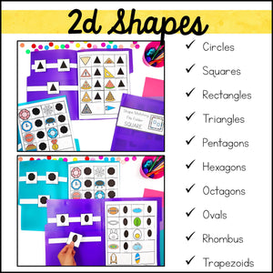 Errorless Shape Matching File Folder Games and Activities