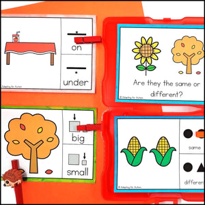 Special Education Task Boxes | Fall Basic Concepts