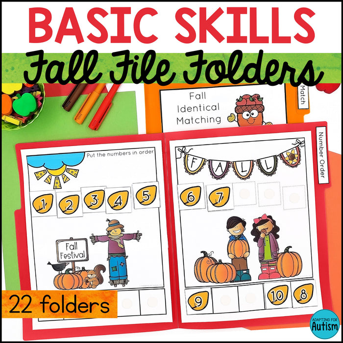 Fall Basic Skills File Folder Games and Activities