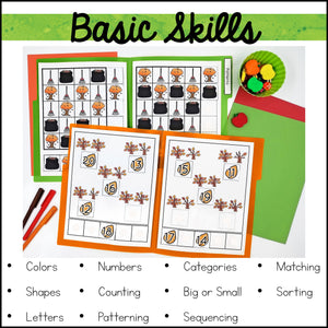 Fall Basic Skills File Folder Games and Activities