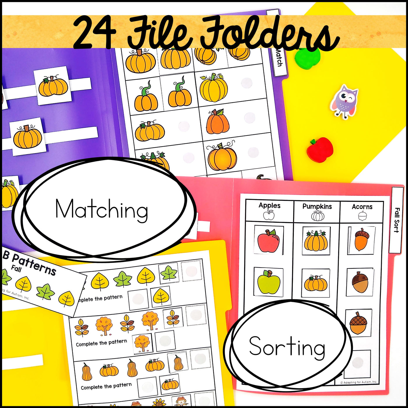 File Folder Matching Fall Fall File Folder Games and Activities – Autism Work Tasks
