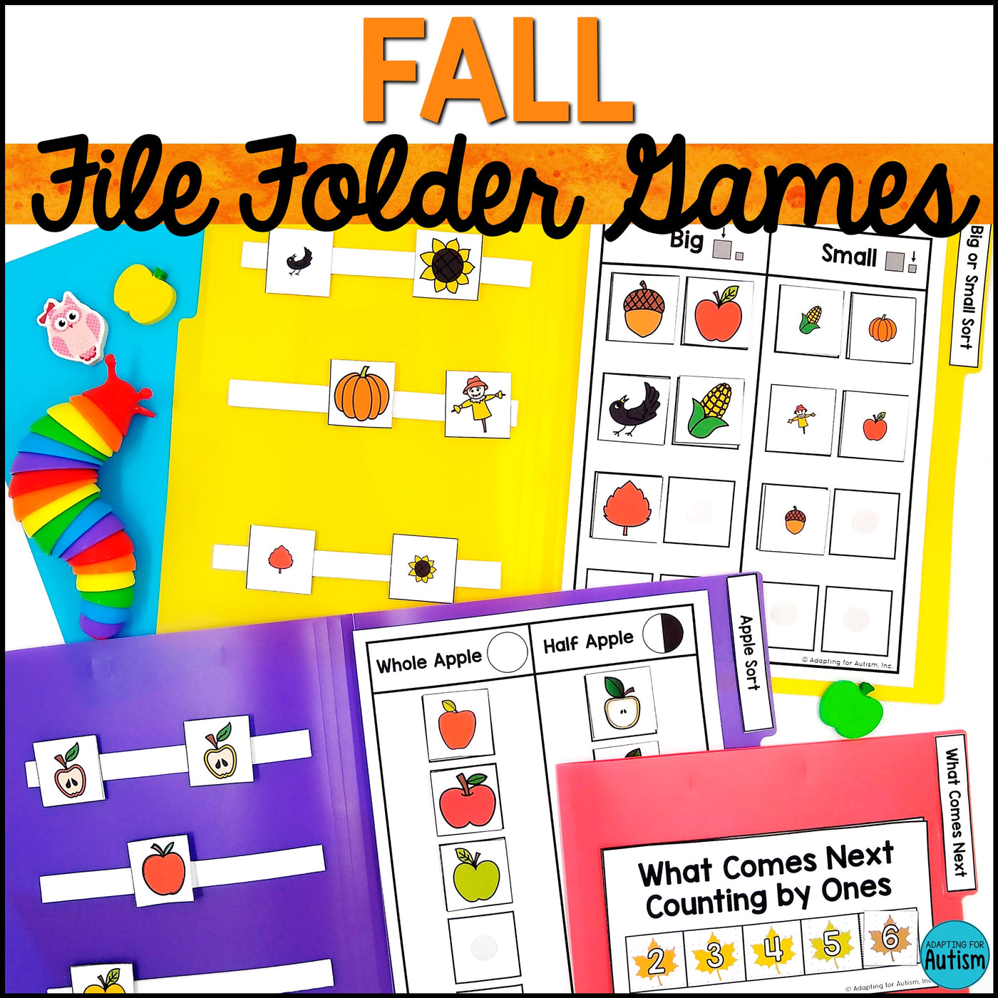 File Folder Matching Fall Fall File Folder Games and Activities – Autism Work Tasks