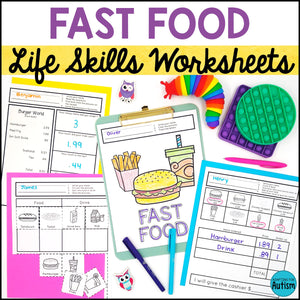 Life Skills Worksheets - Fast Food Restaurants