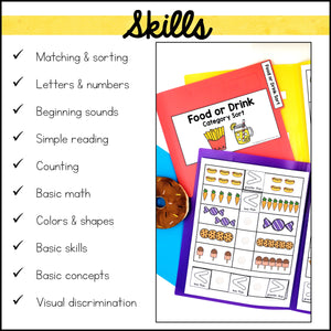 Food File Folder Games and Activities