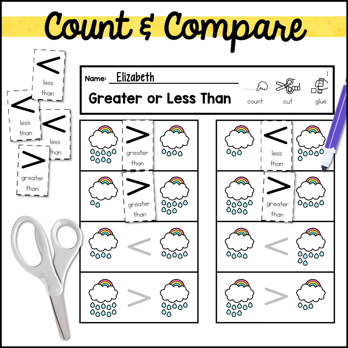 Greater Than Less Than Worksheet