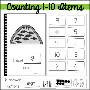 Halloween Counting to 20 Activities - Math Adapted Books